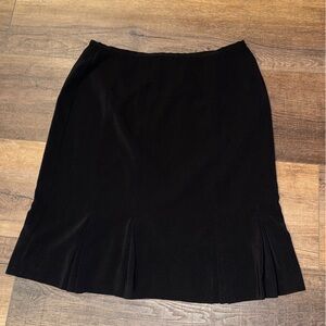 Norton McNaughton Black Pleated Hem pencil Skirt